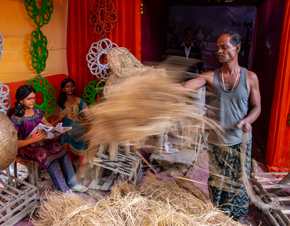 A Man Of Straw, Kolkata, India by George Pearson