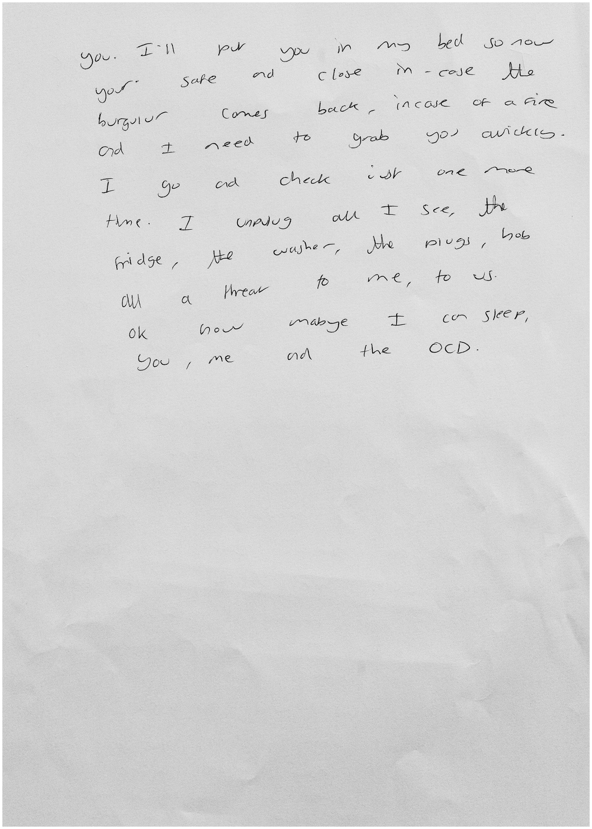 'Natalie Trasker Letter 2 From The Series This Is Also Motherhood By Carolyn Mendelsohn FRPS