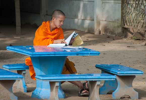 Lao Monk Reading