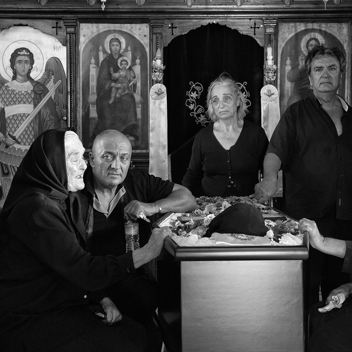 Sakellaraki_Ioanna_Mourners performing the Moirologia (laments) at Skoutari village, Greece