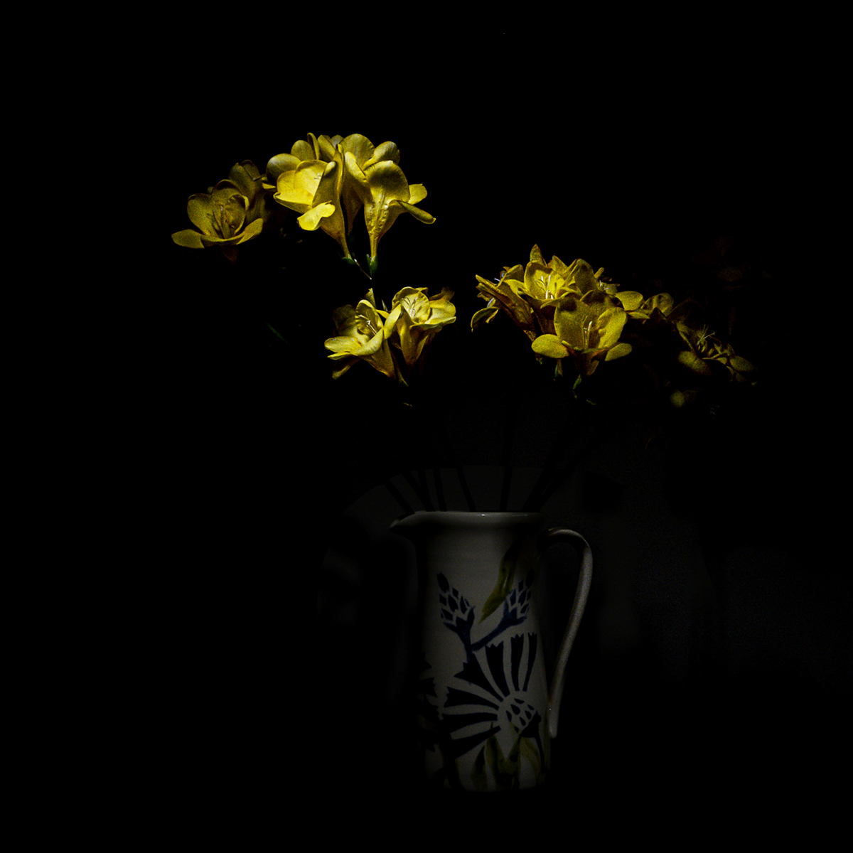 Freesia Flowers In A Jug