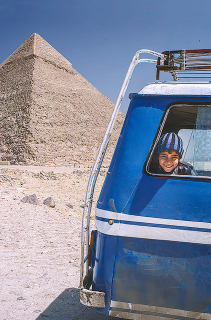 Boy Sphinx Of Giza, Cairo, Egypt by Colin Howard