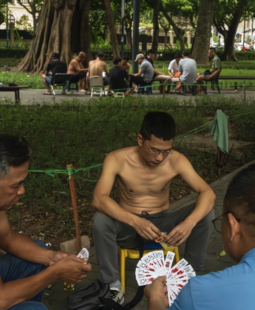 Shush! Don’T Tell Them I’Ve Got A Good Hand, Lenin Square, Hanoi, Vietnam by Elizabeth Roberts