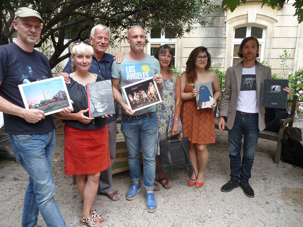 Dewi Lewis in Arles with a group of his photographers