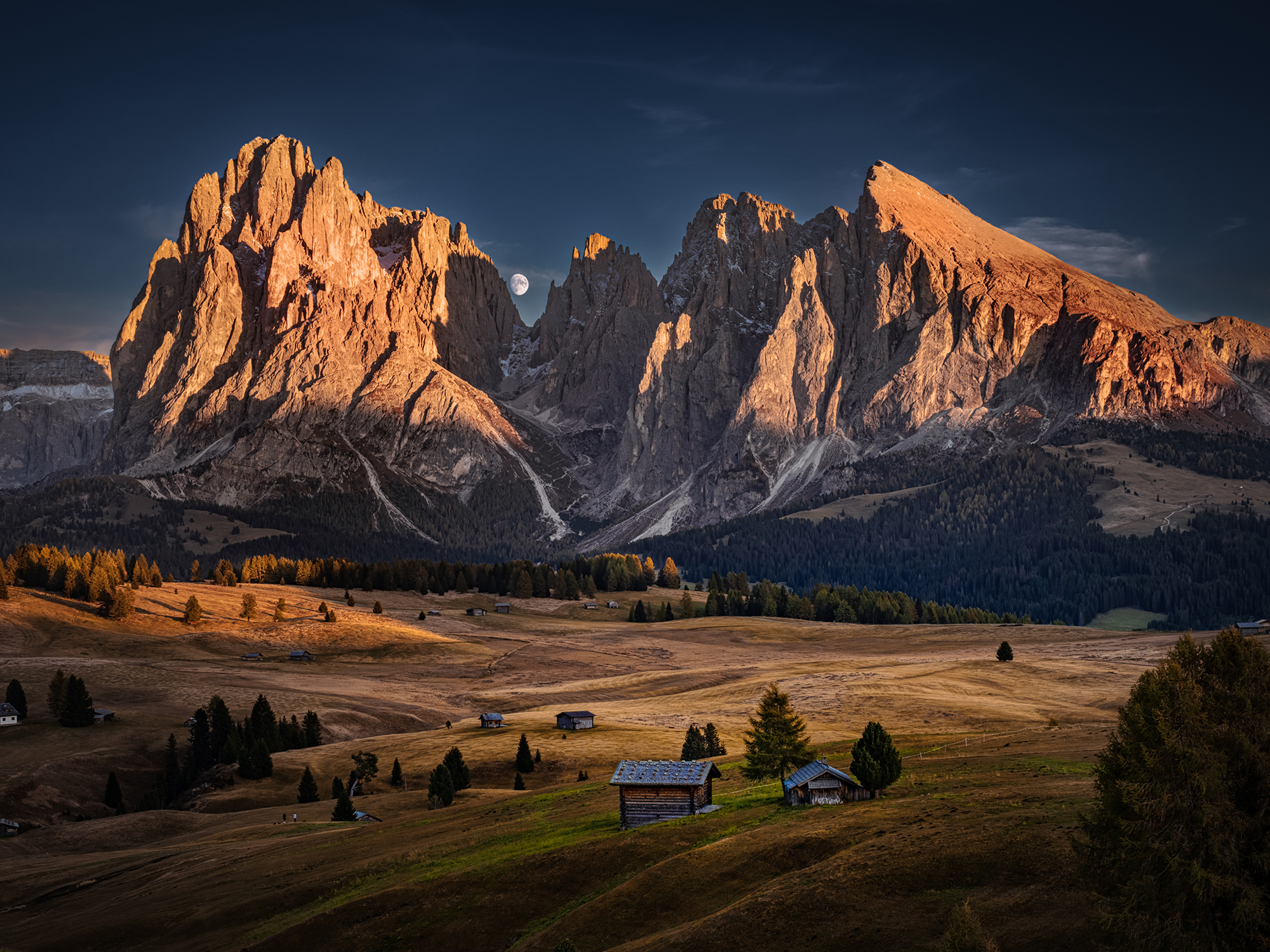 1St Place Moonrise Over Sassalungo By Mark Gorman