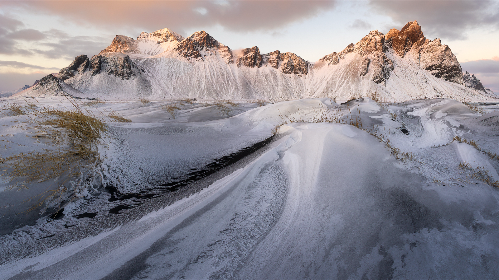 Snow Covered Dunes David Bell