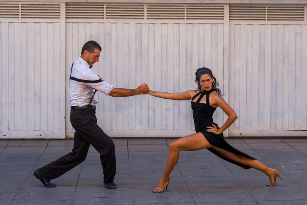Couple dancing in Buenos Aires, Argentina by Nigel Plant