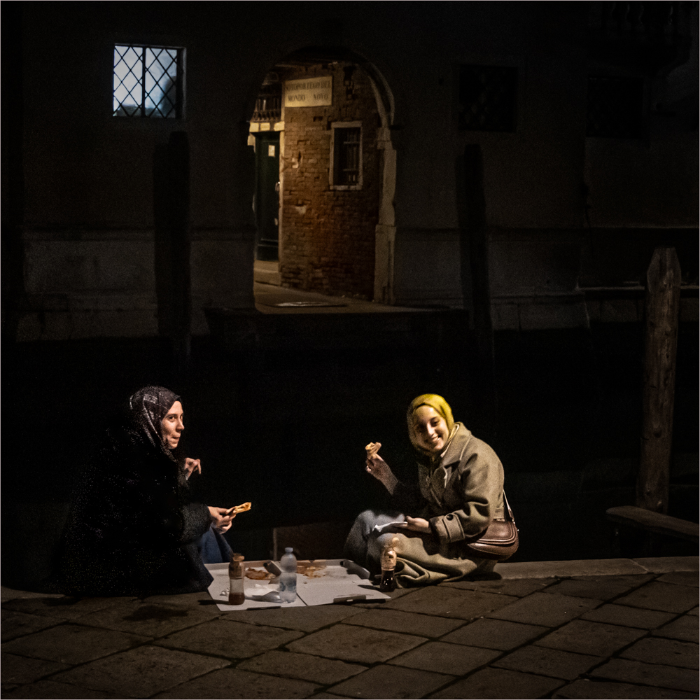 Canalside Communion, Venice by Robert Evans