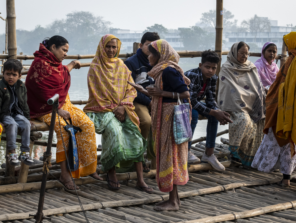Ferry Passengers, Murshidabad, West Bengal, India by David Pollard