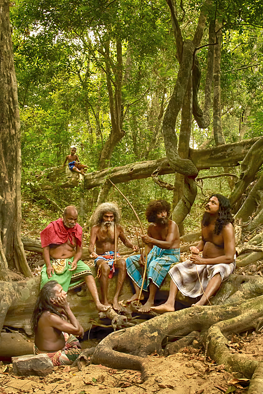Vedda Village Men Sri Lanka, by Rob Morgan