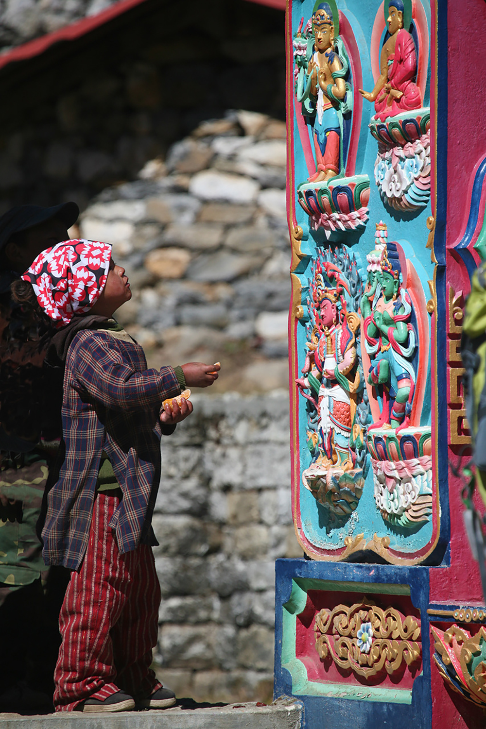 An Offering At Tengboche, Nepal by 