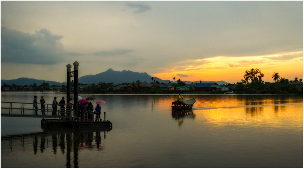 Waiting For The Water Taxi Kuching Borneo