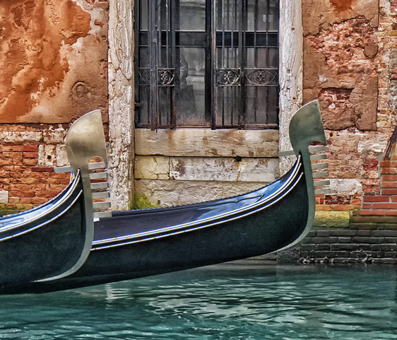 Gondolas at Rest, Venice by Gabrielle Delanave