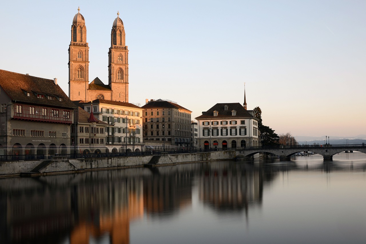 Sunset on the Limmat