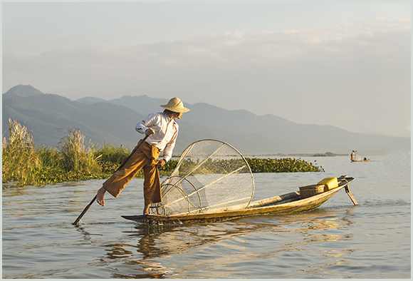 Evening Sun On Lake Inle