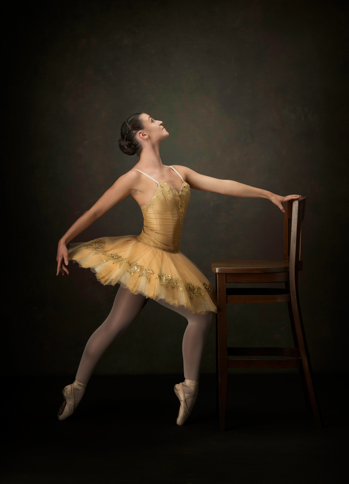 Ballet dancer with chair