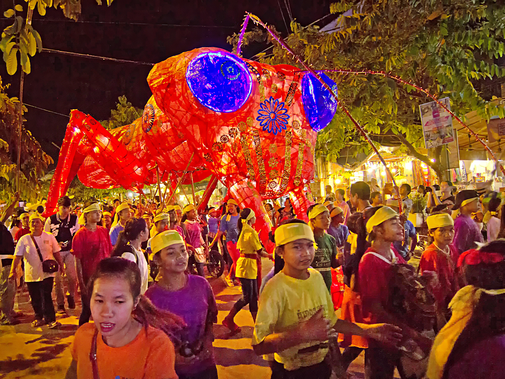 Student Puppet Parade Siem Reap Cambodia by Rob Morgan