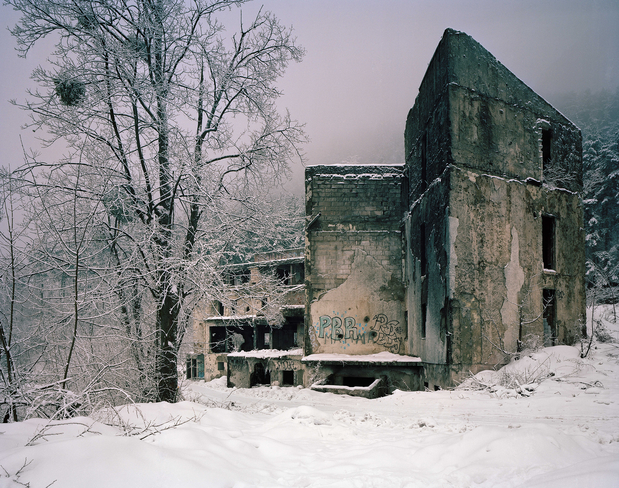 Constant_Nicholas _Sarajevo Outpost - One example of the command posts that the Serbs held to keep Sarajevo under siege