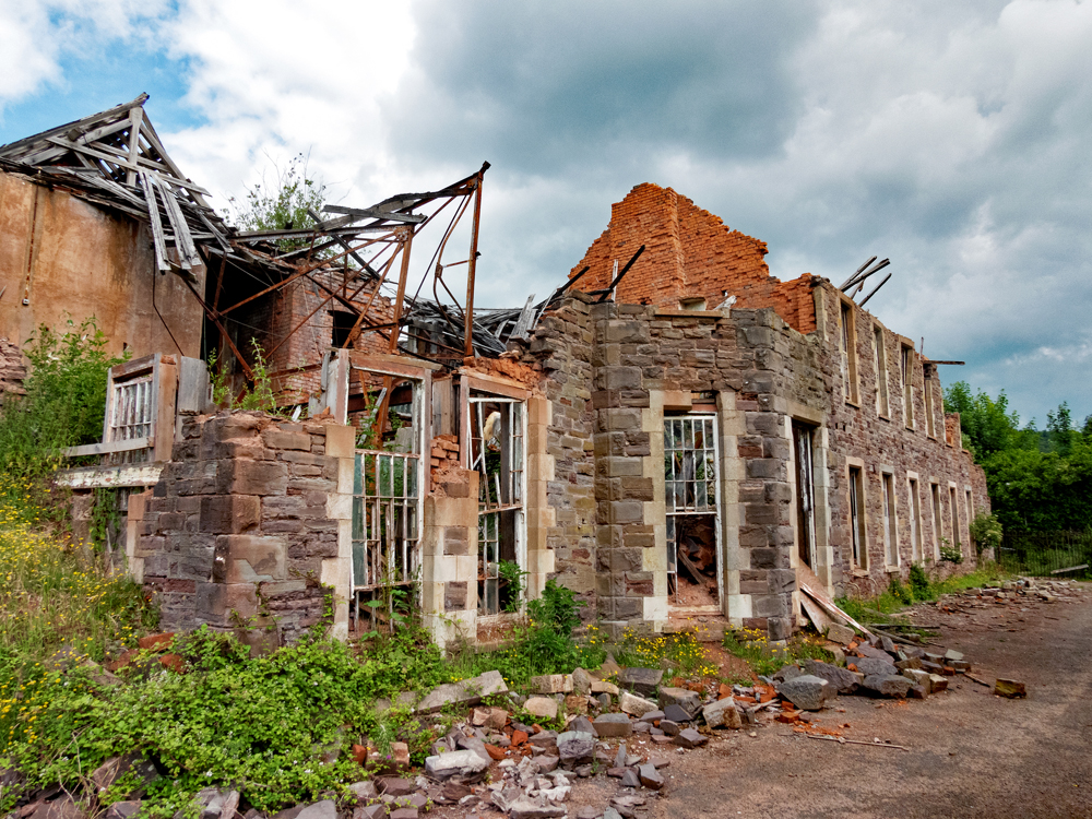 Ruined exterior, Talgarth Mental Hospital