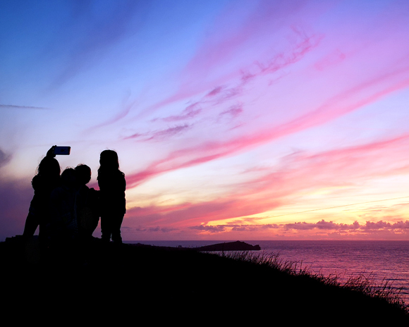 A Silhouette, Selfie Sunset By Navin Kukadia