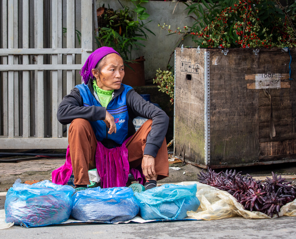 Selling Chillies, Bac Ha Sunday Market, Northern Vietnam by Laura Morgan